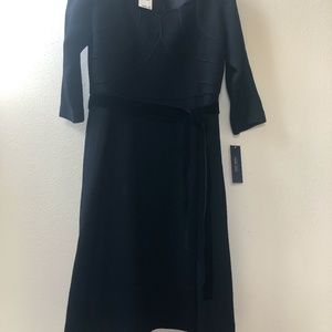 TERI JON Size 10 Black Wool Dress